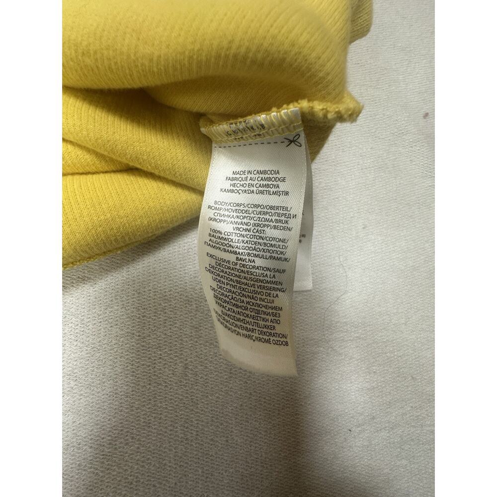 Polo Ralph Lauren Adult Men Pullover Sweatshirt 2XL Yellow Quarter Zip Blue Pony - Picture 8 of 10